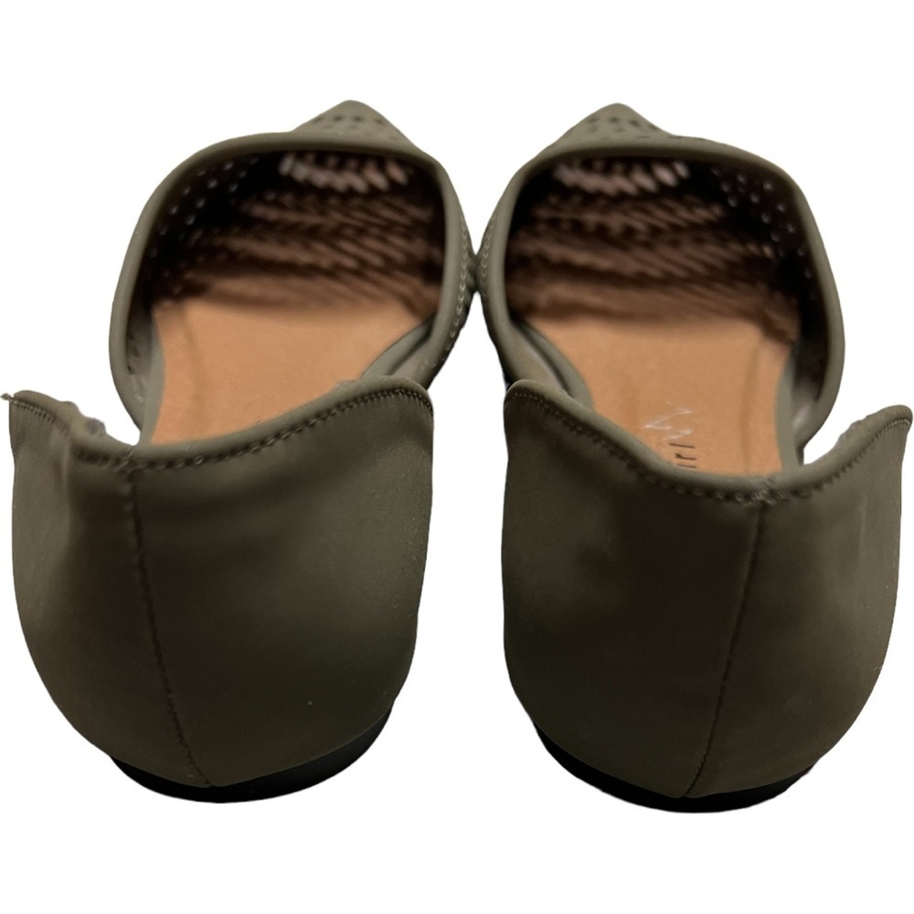 Madden Girl Green Laser Cut Flats Vegan Size 7 - Picture 4 of 9